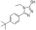 structure of CAS# 174573-98-9, 4-Ethyl-5-[4-(2-Methyl-2-Propanyl)Phenyl]-4H-1,2,4-Triazole-3-Thiol;5-(4-tert<wbr>-Butyl-ph<wbr>enyl)-4-e<wbr>thyl-2,4-<wbr>dihydro-[<wbr>1,2,4]tri<wbr>azole-3-t<wbr>hione;5-(4-tert-Butyl-phenyl)-4-ethyl-4H-[1,2,4]triazole-3-thiol;5-(4-tert<wbr>-butylphe<wbr>nyl)-4-et<wbr>hyl-4H-1,<wbr>2,4-triaz<wbr>ol-3-yl h<wbr>ydrosulfi<wbr>de
