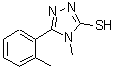 structure of CAS# 174574-08-4, 4-Methyl-5-(2-Methylphenyl)-4H-1,2,4-Triazole-3-Thiol;3-thiol;4-methyl-5-(2-methylphenyl)-1,2,4-triazole-3-thiol;4-methyl-<wbr>5-(2-meth<wbr>ylphenyl)<wbr>-2,4-dihy<wbr>dro-3H-1,<wbr>2,4-triaz<wbr>ole-3-thi<wbr>one