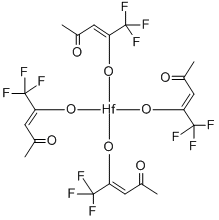 structure of CAS# 17475-68-2, Tetrakis(1,1,1-Trifluoro-2,4-Pentanedionato)-Hafnium;Hafnium 1,1,1-Trifluoro-2,4-Pentanedionate;Hafnium(IV) Trifluoroacetylacetone, 98%;HAFNIUM(III) TRIFLUOROACETYLACETONATE