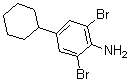 结构式 CAS# 175135-11-2, 2,6-二溴-4-环己基-苯胺