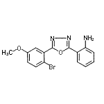 CAS 登录号：175135-31-6， 2-[5-(2-溴-5-甲氧基苯基)-1,3,4-恶二唑-2-基]苯胺