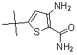 structure of CAS# 175137-04-9, 3-Amino-5-(1,1-Dimethylethyl)-2-Thiophenecarboxamide;3-AMINO-5-(TERT-BUTYL)THIOPHENE-2-CARBOXAMIDE;3-Amino-5-(Tert-Butyl)Thiophene-2-Carboxamid;3-AMINO-5-(TERT-BUTY)THIOPHENE-2-CARBOXAMIDE