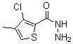 structure of CAS# 175137-12-9, 3-Chloro-4-Methyl-2-Thiophenecarboxylic Acid Hydrazide;3-CHLORO-4-METHYL-2-THIOPHENECARBOXYLIC ACID HYDRAZIDE;3-CHLORO-4-METHYLTHIOPHENE-2-CARBOXYLIC ACID HYDRAZIDE;3-CHLORO-4-METHYLTHIOPHENE-2-CARBOHYDRAZIDE