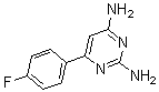 structure of CAS# 175137-25-4, 6-(4-Fluorophenyl)-2,4-Pyrimidinediamine;2,4-Diamino-6-(4-Fluorophenyl)Pyrimidine 97%;2,4-Diamino-6-(4-Fluorophenyl)Pyrimidine97%;6-(4-Fluorophenyl)Pyrimidine-2,4-Diamine
