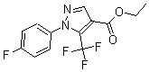 structure of CAS# 175137-38-9, Ethyl 1-(4-fluorophenyl)-5-(trifluoromethyl)pyrazole-4-carboxylate;ETHYL 5-(TRIFLUOROMETHYL)-1-(4-FLUOROPHENYL)-1H-PYRAZOLE-4-CARBOXYLATE;Ethyl 2-(4-Fluorophenyl)-3-(Trifluoromethyl)Pyrazole-4-Carboxylate 95%;Ethyl 1-(4-Fluorophenyl)-5-(Trifluoromethyl)-1H-Pyrazole-4-Carboxylate