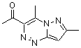 structure of CAS# 175137-64-1, 1-(4,7-Dimethylpyrazolo[5,1-c][1,2,4]Triazin-3-Yl)Ethanone;3-Acetyl-4,6-dimethylpyrazolo[1,5-c]-1,2,4-triazine;3-acetyl-4,7-dimethylpyrazolo[5,1-c]1,2,4-triazine;ETHANONE,1-(4,7-DIMETHYLPYRAZOLO[5,1-C][1,2,4]TRIAZIN-3-YL)-