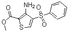 structure of CAS# 175201-55-5, 3-Amino-4-(Phenylsulfonyl)-2-Thiophenecarboxylic Acid Methyl Ester;METHYL 3-AMINO-4-(BENZENESULFONYL)THIOPHENE-2-CARBOXYLATE;Methyl 3-Amino-4-(Phenylsulphonyl)Thiophene-2-Carboxylate;METHYL 3-AMINO-4-(PHENYLSULFONYL)THIOPHENE-2-CARBOXYLATE