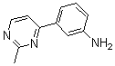 structure of CAS# 175201-90-8, 4-(3-Aminophenyl)-2-Methylpyrimidine;Benzenamine, 3-(2-Methyl-4-Pyrimidinyl)- (9CI);3-(2-Methylpyrimidin-4-Yl)Benzenamine;4-(3-AMINOPHENYL)-2-METHYLPYRIMIDINE