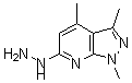 structure of CAS# 175202-00-3, 6-Hydrazinyl-1,3,4-Trimethyl-1H-Pyrazolo[3,4-b]Pyridine;(1,3,4-Trimethyl-6-Pyrazolo[4,5-E]Pyridinyl)Hydrazine;6-Hydrazinyl-1,3,4-Trimethyl-1H-Pyrazolo[3,4-B]Pyridine;Fs000330