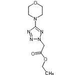 结构式 CAS# 175205-05-7, 乙基[5-(4-吗啉基)-2H-四唑-2-基]乙酸酯