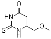 结构式 CAS# 175205-07-9, 2,3-二氢-6-(甲氧基甲基)-2-硫代-4(1H)-嘧啶酮