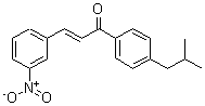 structure of CAS# 175205-30-8, 1-[4-(2-Methylpropyl)Phenyl]-3-(3-Nitrophenyl)-2-Propen-1-One;1-(4-ISOBUTYLPHENYL)-3-(3-NITROPHENYL)PROP-2-EN-1-ONE