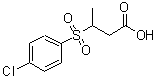 structure of CAS# 175205-43-3, 3-[(4-Chlorophenyl)Sulfonyl]Butanoic Acid;3-(4'-Chlorobenzenesulfonyl)Butyric Acid;3-(4-CHLOROBENZENESULFONYL)BUTYRIC ACID;3-(4-Chlorobenzenesulfonyl)butyricacid