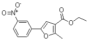 structure of CAS# 175276-71-8, 2-Methyl-5-(3-Nitrophenyl)-3-Furancarboxylic Acid Ethyl Ester;Ethyl 2-Methyl-5-(3-Nitrophenyl)Furan-3-Carboxylate;ETHYL 2-METHYL-5-(3-NITROPHENYL)-3-FUROATE