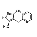 CAS 登录号：175277-26-6， 2-[(3,5-二甲基-1H-吡唑-4-基)硫基]嘧啶