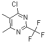 structure of CAS# 175277-32-4, 4-Chloro-5,6-Dimethyl-2-(Trifluoromethyl)-Pyrimidine;4-Chloro-5,6-Dimethyl-2-(Trifluoromethyl)Pyrimidine 97%;4-Chloro-5,6-Dimethyl-2-(Trifluoromethyl)Pyrimidine97%;4-Chloro  -5,6-Dimethy1-2-(Trifluoromethyl)Pyrimidine