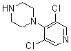 结构式 CAS# 175277-80-2, 1-(3,5-二氯-4-吡啶基)哌嗪