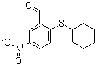 structure of CAS# 175278-46-3, 2-(Cyclohexylthio)-5-Nitro-Benzaldehyde;2-(CYCLOHEXYLSULFANYL)-5-NITROBENZENECARBALDEHYDE;2-(CYCLOHEXYLTHIO)-5-NITROBENZALDEHYDE