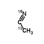 structure of CAS# 1755-38-0, (2-<Sup>13</Sup>C,<Sup>15</Sup>N)Acetonitrile;Acetonitrile-2-13C,15N;Methyl-13C cyanide-15N;491683_ALDRICH