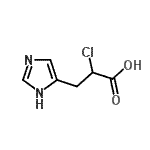 CAS 登录号：17561-27-2， 2-氯-3-(1H-咪唑-5-基)丙酸