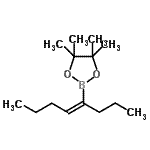 structure of CAS# 177949-95-0, 4,4,5,5-Tetramethyl-2-[(4E)-4-Octen-4-Yl]-1,3,2-Dioxaborolane;2-((1E)-1<wbr>-propylpe<wbr>nt-1-enyl<wbr>)-4,4,5,5<wbr>-tetramet<wbr>hyl-1,3,2<wbr>-dioxabor<wbr>olane;4-Octen-4-ylboronic acid pinacol ester