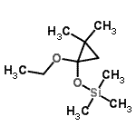 structure of CAS# 178440-22-7, [(1-Ethoxy-2,2-Dimethylcyclopropyl)Oxy](Trimethyl)Silane;(1-Ethoxy-2,2-dimethylcyclopropoxy)trimethylsilane;1-Ethoxy-2,2-dimethyl-1-[(trimethylsilyl)oxy]cyclopropane;MFCD19439696