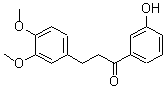 structure of CAS# 178445-83-5, 3-(3,4-Dimethoxyphenyl)-1-(3-Hydroxyphenyl)-1-Propanone;3-(3,4-DIMETHOXYPHENYL)-1-(3-HYDROXYPHENYL)-1-PROPANONE;3-(3,4-Dimethoxyphenyl)-1-(3-Hydroxyphenyl)-1-Propenone;3-(3,4-Dimethoxyphenyl)-1-(3-Hydroxyphenyl)Propan-1-One