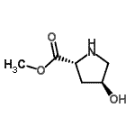 structure of CAS# 178962-09-9, Methyl (4S)-4-Hydroxy-D-Prolinate;(2R,4S)-methyl 4-hydroxypyrrolidine-2-carboxylate;D-Proline,4-hydroxy-,methyl ester,(4S)
