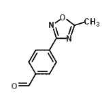 structure of CAS# 179056-82-7, 4-(5-Methyl-1,2,4-Oxadiazol-3-Yl)Benzaldehyde;4-(5-methyl-1,3,4-oxadiazol-2-yl)benzaldehyde;BENZALDEHYDE,4-(5-METHYL-1,2,4-OXADIAZOL-3-YL)-;MFCD07772818