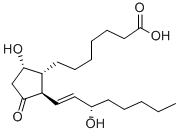 structure of CAS# 17968-82-0, 9alpha,15S-Dihydroxy-11-Oxo-Prost-13E-En-1-Oic Acid;7-[(1R,2R,5S)-5-Hydroxy-2-[(E,3S)-3-Hydroxyoct-1-Enyl]-3-Oxo-Cyclopentyl]Heptanoic Acid;7-[(1R,2R,5S)-5-Hydroxy-2-[(E,3S)-3-Hydroxyoct-1-Enyl]-3-Keto-Cyclopentyl]Enanthic Acid;Chebi:27696