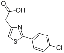 structure of CAS# 17969-20-9, 2-[2-(4-Chlorophenyl)-1,3-Thiazol-4-Yl]Acetic Acid;2-[2-(4-Chlorophenyl)Thiazol-4-Yl]Acetate;2-[2-(4-Chlorophenyl)-4-Thiazolyl]Acetate;2-[2-(4-Chlorophenyl)-1,3-Thiazol-4-Yl]Ethanoate