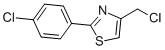 structure of CAS# 17969-22-1, 4-(Chloromethyl)-2-(4-Chlorophenyl)-Thiazole;4-(Chloromethyl)-2-(4-Chlorophenyl)Thiazole;Zinc00159228;Mls000389685