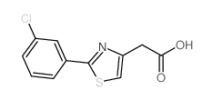 结构式 CAS# 17969-26-5, 2-(3-氯苯基)-1,3-噻唑-4-基]乙酸