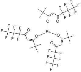 structure of CAS# 17978-75-5, Tris(6,6,7,7,8,8,8-Heptafluoro-2,2-Dimethyl-3,5-Octanedionato)-Erbium;Erbium(III) Tris(Heptafluorodimethyloctanedionate);TRIS(PERFLUOROBUTANOYLPIVALOYLMETHANO)ERBIUM;Erbiumheptafluorodimethyloctanedionate