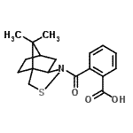 structure of CAS# 179950-32-4, 2-[(10,10-Dimethyl-3-Thia-4-Azatricyclo[5.2.1.0<Sup>1,5</Sup>]Dec-4-Yl)Carbonyl]Benzoic Acid;N-(2-Carboxybenzoyl)-(-)-10,2-camphorsultam