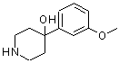 结构式 CAS# 180161-15-3, 4-(3-甲氧基苯基)-4-哌啶醇