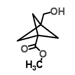 structure of CAS# 180464-87-3, Methyl 3-(Hydroxymethyl)Bicyclo[1.1.1]Pentane-1-Carboxylate;methyl 3-(hydroxymethyl)bicyclo[1.1.1]pentane-1-carboxylate