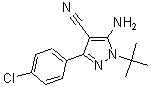 structure of CAS# 180903-14-4, 5-Amino-3-(4-Chlorophenyl)-1-(1,1-Dimethylethyl)-1H-Pyrazole-4-Carbonitrile;5-AMINO-1-(TERT-BUTYL)-3-(4-CHLOROPHENYL)-1H-PYRAZOLE-4-CARBONITRILE