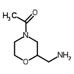 结构式 CAS# 182067-97-6, 1-[2-(氨基甲基)-4-吗啉基]乙酮