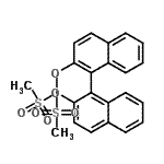 structure of CAS# 182568-57-6, 1,1'-Binaphthalene-2,2'-Diyl Dimethanesulfonate;1,1'-Bi-2-naphthyl dimethanesulfonate;11'-BI-2-NAPHTHYLDIMETHANESULFONATE&;631701_ALDRICH