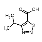 结构式 CAS# 183302-68-3, 4-异丙基-1,2,3-噻二唑-5-羧酸