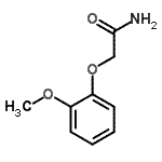 structure of CAS# 183427-87-4, 2-(2-Methoxyphenoxy)Acetamide;2-METHOXYCARBONYL-3-METHOXYLPHENYLBORONIC ACID;2-Methoxyphenoxyacetamide;ACETAMIDE,2-(2-METHOXYPHENOXY)-