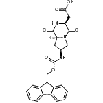 structure of CAS# 184700-26-3, [(3S,7S,8aS)-7-{[(9H-Fluoren-9-Ylmethoxy)Carbonyl]Amino}-1,4-Dioxooctahydropyrrolo[1,2-a]Pyrazin-3-Yl]Acetic Acid;Fmoc-(2S,<wbr>6S,9S)-6-<wbr>amino-2-c<wbr>arboxymet<wbr>hyl-3,8-d<wbr>iazabicyc<wbr>lo-(4,3,0<wbr>)-nonane-<wbr>1,4-dione