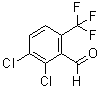 structure of CAS# 186517-27-1, 2,3-Dichloro-6-(Trifluoromethyl)Benzaldehyde