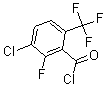 structure of CAS# 186517-45-3, 2-Chloro-3-Fluoro-6-(Trifluoromethyl)-Benzoyl Chloride;Zinc02574958;3-Chloro-2-Fluoro-6-Trifluoromethyl-Benzoyl Chloride;Jrd-1023