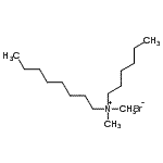 structure of CAS# 187731-26-6, N-Hexyl-N,N-Dimethyl-1-Octanaminium Bromide;Hexyldimethyloctylammonium Bromide