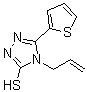 结构式 CAS# 187795-50-2, 4-烯丙基-5-(2-噻吩基)-4H-1,2,4-三唑-3-硫醇