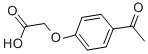 structure of CAS# 1878-81-5, 2-(4-Acetylphenoxy)-Acetic Acid;2-(4-Ethanoylphenoxy)Ethanoic Acid;393819_Aldrich;(P-Acetylphenoxy)Acetic Acid