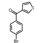 结构式 CAS# 187963-92-4, (4-溴苯基)(3-噻吩基)甲酮