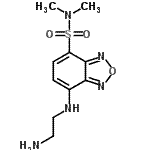 结构式 CAS# 189373-41-9, 7-[(2-氨基乙基)氨基]-N,N-二甲基-2,1,3-苯并恶二唑-4-磺酰胺